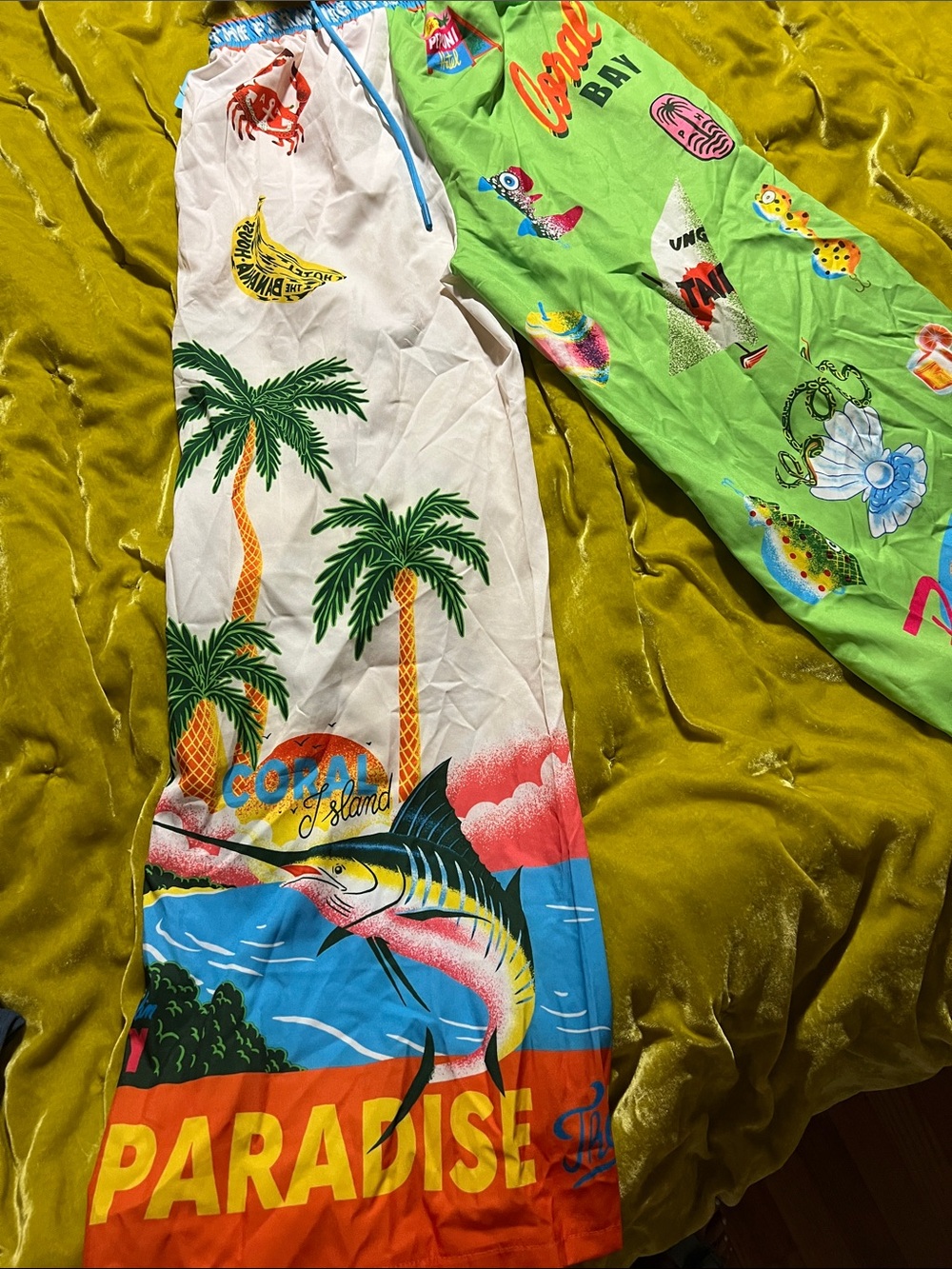 SUNDAYUP Bright Colorful Floral Print Silky Pleated Palazzo Pants - Picture 7 of 7